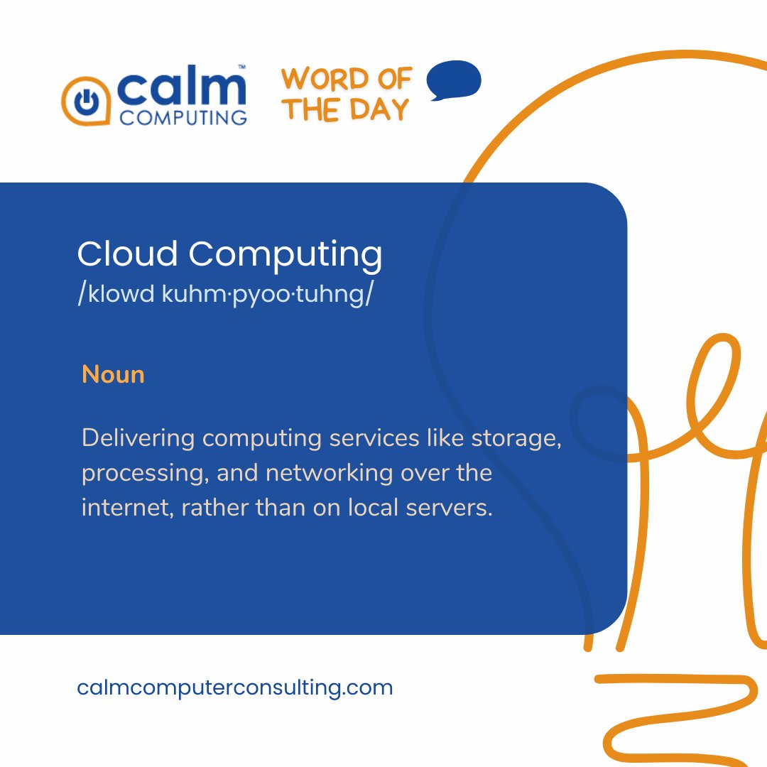 Cloud computing lets you store data, run apps, and manage resources over the internet instead of on your own servers. It's like renting space and services online—no need to worry about hardware maintenance! ☁️💻🔧 #CloudComputing #TechMadeEasy