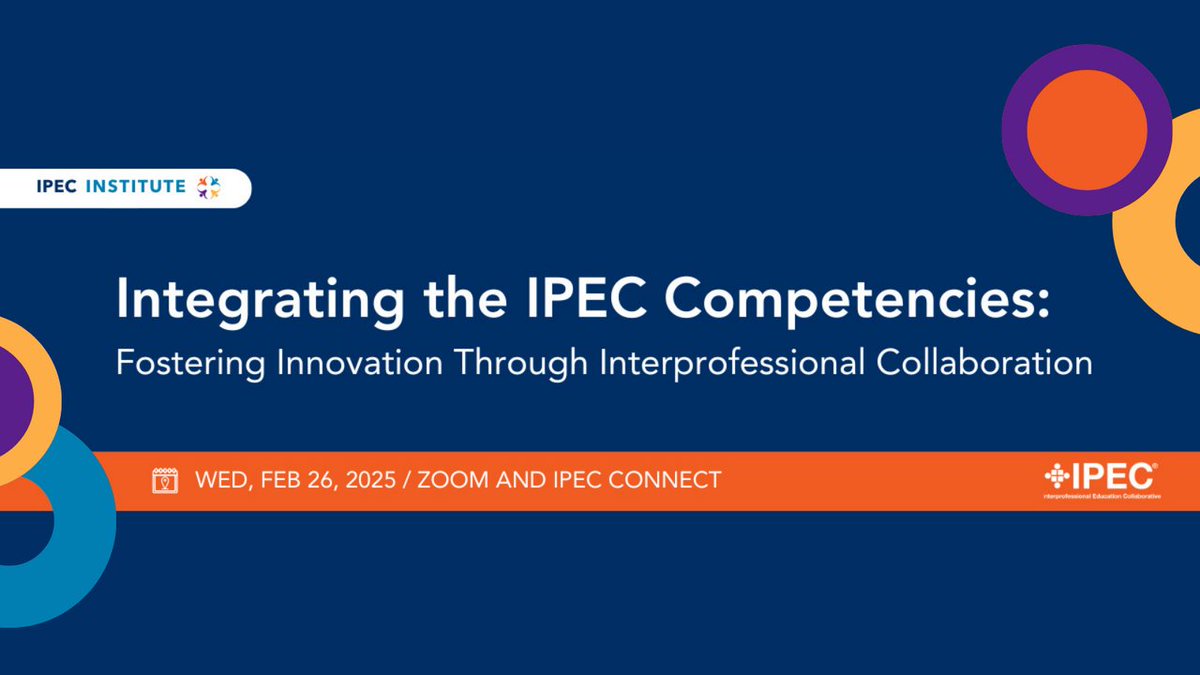 Elizabeth M. Weist (@emwwdc) on Twitter photo The <a href="/ipec_org/">IPECollaborative</a>, of which ASPPH is a founding member, invites you to its next institute, IPEC Competencies: Fostering Innovation Through Interprofessional Collaboration, virtually on Wednesday, February 26, 2025 (one-day only).
Details and reg at clicks.memberclicks-mail.net/ls/click?upn=u… The <a href="/ipec_org/">IPECollaborative</a>, of which ASPPH is a founding member, invites you to its next institute, IPEC Competencies: Fostering Innovation Through Interprofessional Collaboration, virtually on Wednesday, February 26, 2025 (one-day only).
Details and reg at clicks.memberclicks-mail.net/ls/click?upn=u…