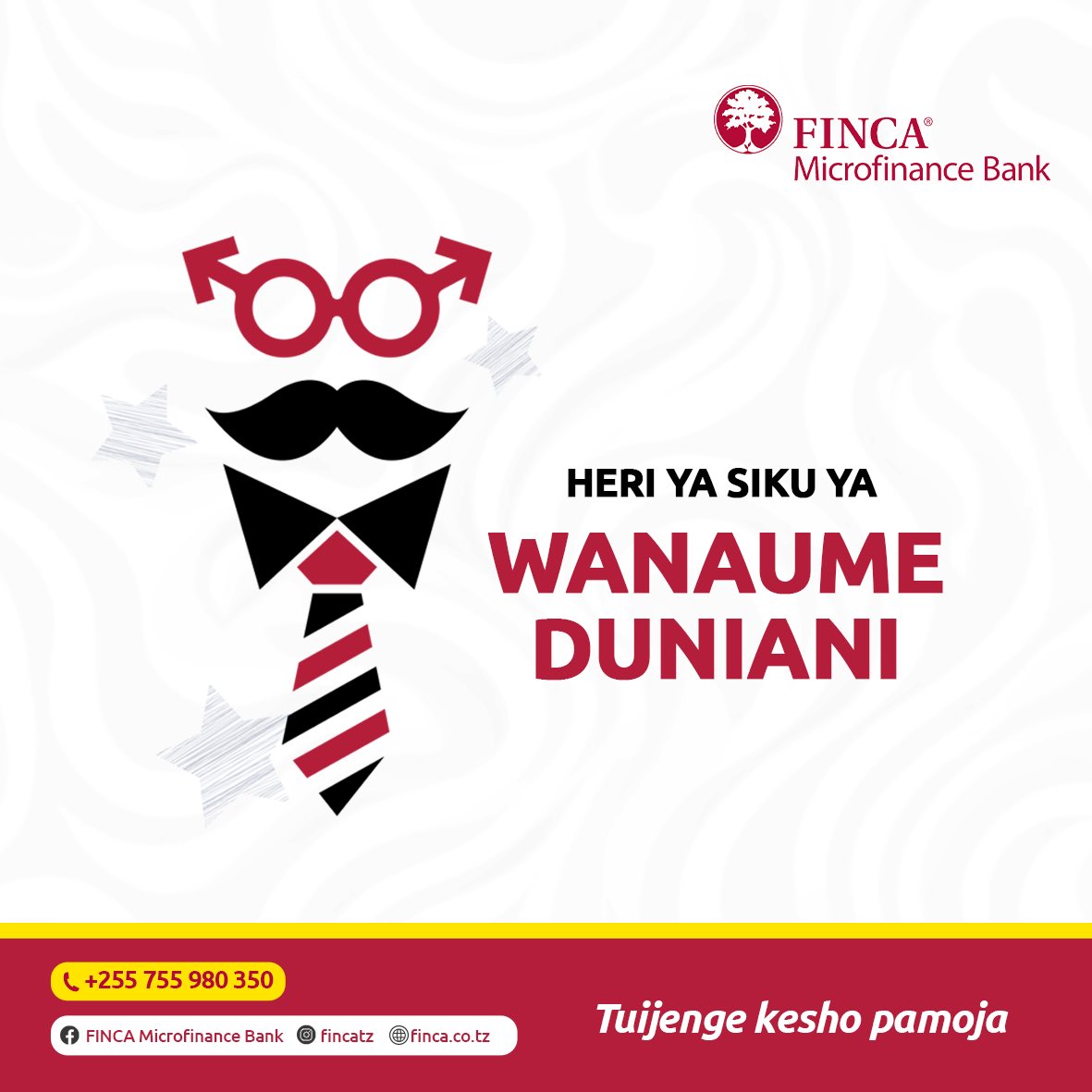 Tunakuona, Tunakusikia, na tunathamini kila chembe ya mchango wako kwa jamii na dunia kwa ujumla.

Na leo, tunakusheherekea.
Heri ya siku ya kimataifa ya wanaume.

 #internationalmensday #mensday #fincatanzania