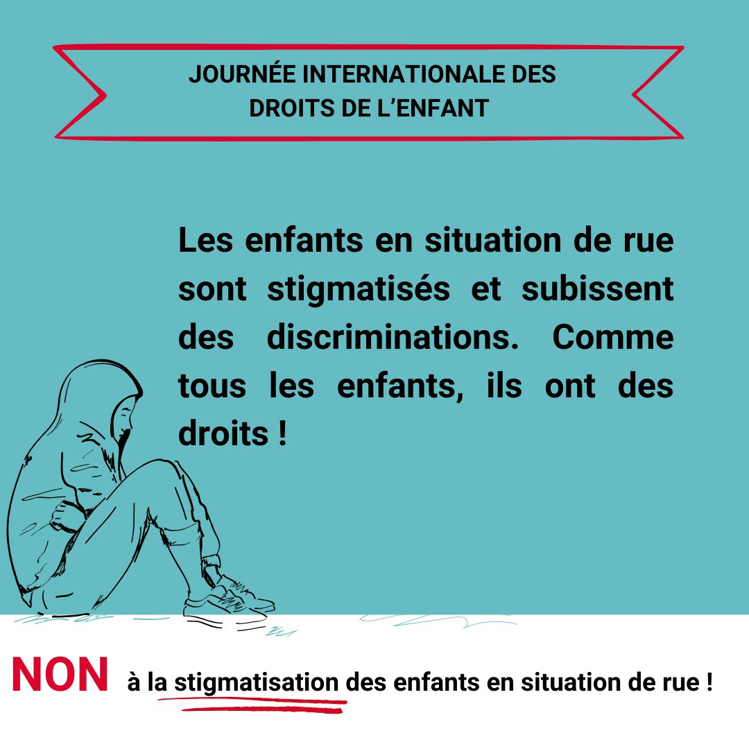 Les enfants en situation de rue sont perçus comme des criminels et une source d’insécurité.

Cette stigmatisation a des conséquences graves : ils se voient refuser l’accès à la santé, à l’école, et sont victimes de violence. 

#0préjugé0exclusion #JournéeDesDroitsDeLEnfant