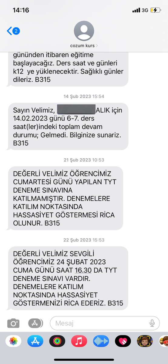 Benim de numaramı bir çocuk sallamıştı devamsızlık yüzünden arayıp durdukları için söylemiştim yanlış numarayı arıyorsunuz diye 😔😔