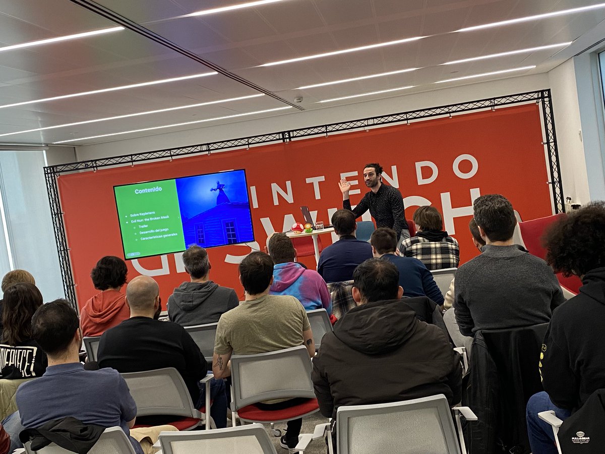 Estamos en <a href="/NintendoES/">Nintendo España</a> presentando #EvilNun con el equipo de <a href="/KepleriansTeam/">Keplerians</a> ✝️🪓
