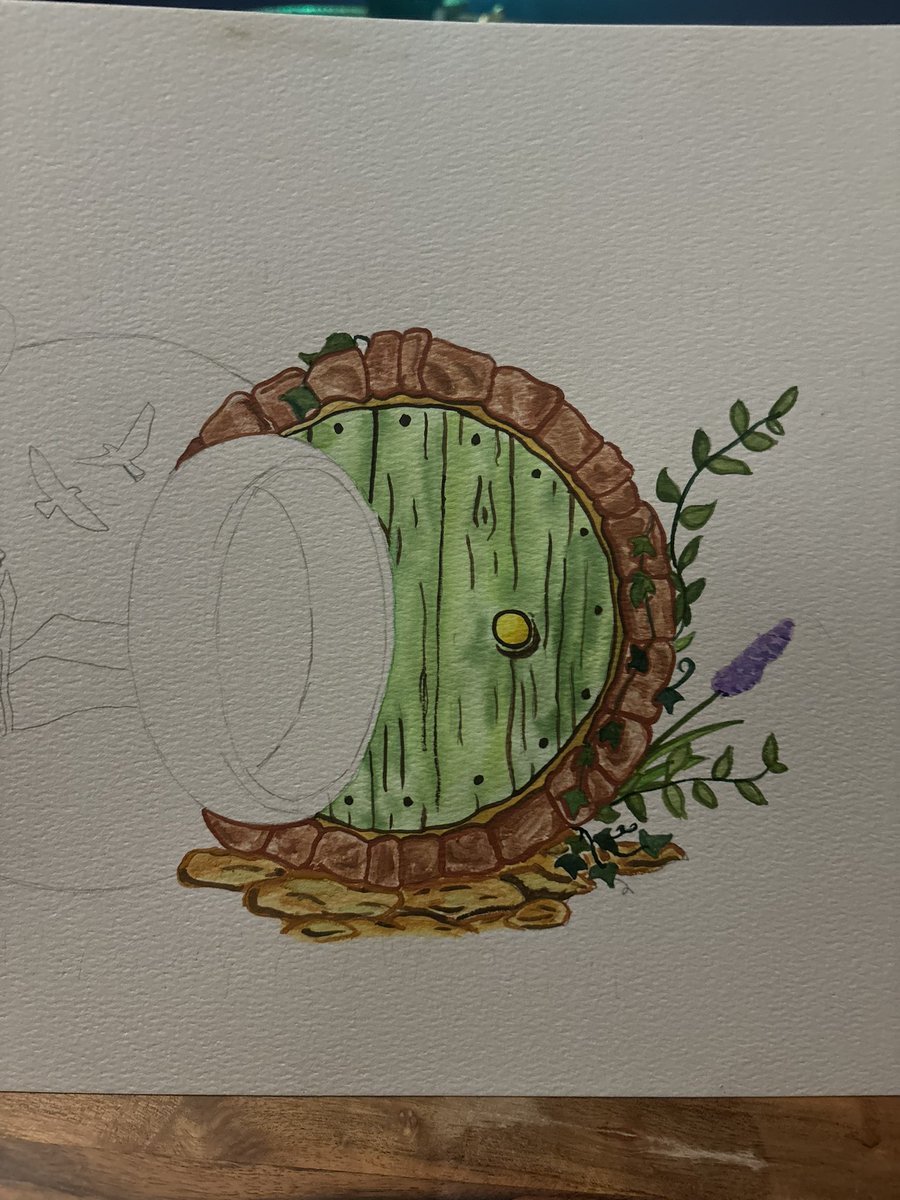 sicklysock's tweet photo. progress on a LOTR painting :-) https://t.co/v3WgUDwuYy