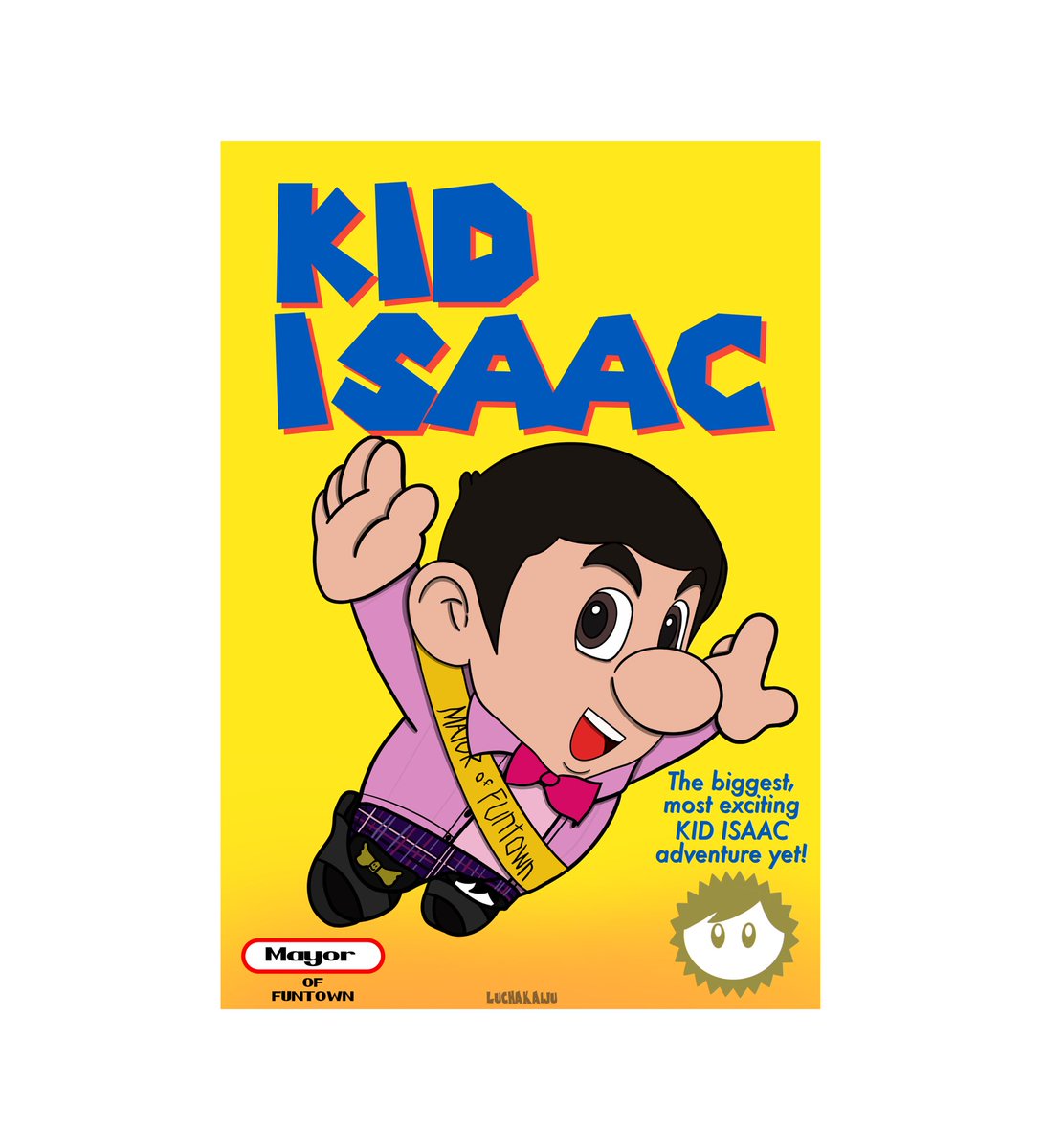 luchakaiju's tweet photo. This Kid Isaac piece was a really fun one to do. #funtown ! https://t.co/PVlN3llr3F