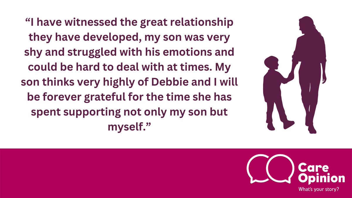 Care Opinion Scot (@careopinionscot) on Twitter photo A family shares their gratitude for Debbie at the Family Support Hub, who has supported their son at school and home for the past couple of years. She helped him overcome shyness and emotional struggles, building a strong bond. <a href="/SouthLanCouncil/">South Lanarkshire Council</a> πcareopinion.org.uk/1288201 A family shares their gratitude for Debbie at the Family Support Hub, who has supported their son at school and home for the past couple of years. She helped him overcome shyness and emotional struggles, building a strong bond. <a href="/SouthLanCouncil/">South Lanarkshire Council</a> πcareopinion.org.uk/1288201
