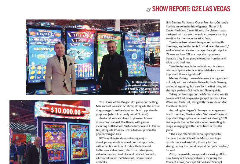 InterGameLtd's tweet photo. Behind the dazzling lights and feather boas, G2E is still the ultimate Las Vegas show. Discover the highlights and head-turners of the show:
https://t.co/jmoxQMWX6G
#casino #gaming #landbased #G2EVegas #LasVegas https://t.co/oUQm1Xdm4p