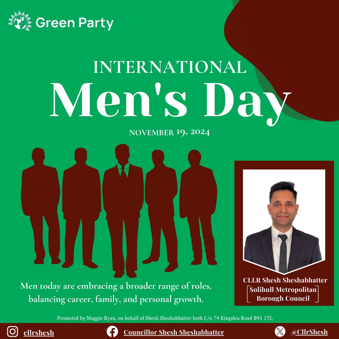 CllrShesh's tweet image. On #InternationalMensDay, let’s celebrate men who support and uplift families across generations—as fathers, brothers, uncles, and friends. Positive masculinity inspires and nurtures! 💙 #MensDay #FamilySupport