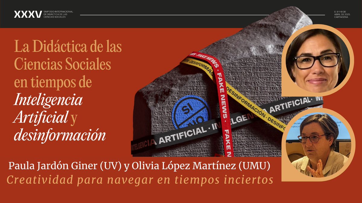 Laboratorio Temporal (@eltiempolate) on Twitter photo En tiempos de IA, Trump, Musk y desinformación más creatividad en las aulas 😉
Olivia López de <a href="/PSICODeLLA/">GI+I: PSICODeLLA</a> <a href="/EducacionUm/">Facultad Educación UM</a> y Paula Jardón de <a href="/socialsuv/">SOCIAL(S)</a> <a href="/UV_EG/">Universitat València</a> protagonizarán otro de los conversatorios a 2 del #35simposiodcs
<a href="/aupdcs/">AUPDCS</a> en #Cartagena 💪
Recordad: Envíos hasta el 24/11 En tiempos de IA, Trump, Musk y desinformación más creatividad en las aulas 😉
Olivia López de <a href="/PSICODeLLA/">GI+I: PSICODeLLA</a> <a href="/EducacionUm/">Facultad Educación UM</a> y Paula Jardón de <a href="/socialsuv/">SOCIAL(S)</a> <a href="/UV_EG/">Universitat València</a> protagonizarán otro de los conversatorios a 2 del #35simposiodcs
<a href="/aupdcs/">AUPDCS</a> en #Cartagena 💪
Recordad: Envíos hasta el 24/11