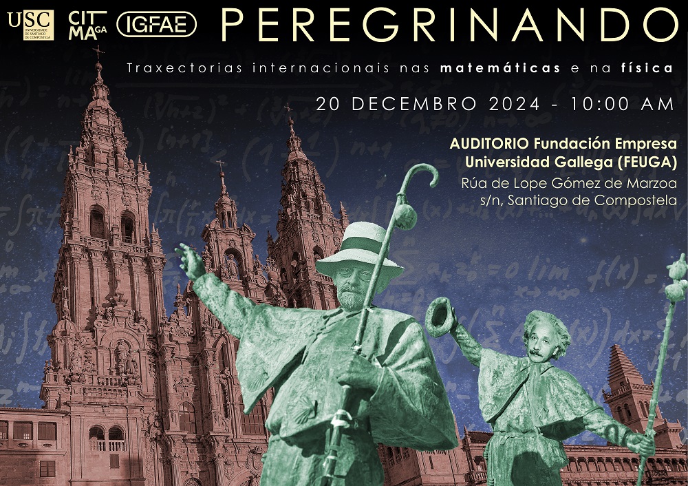 ⚡ Instituto Galego de Física de Altas Enerxías ⚛️ (@igfae_hep) on Twitter photo 📢 PEREGRINANDO | Un encontro para promover internacionalización dos egresados de Física e Matemáticas 🌍
📍 Auditorio FEUGA | Santiago de Compostela
🗓️Venres 20 de decembro
🤝Organizan IGFAE e <a href="/CITMAga/">Investigación e Tecnoloxía Matemática en Galicia</a>
+ Info e rexistro (ata o 13/12):📝indico.cern.ch/event/1473625 📢 PEREGRINANDO | Un encontro para promover internacionalización dos egresados de Física e Matemáticas 🌍
📍 Auditorio FEUGA | Santiago de Compostela
🗓️Venres 20 de decembro
🤝Organizan IGFAE e <a href="/CITMAga/">Investigación e Tecnoloxía Matemática en Galicia</a>
+ Info e rexistro (ata o 13/12):📝indico.cern.ch/event/1473625
