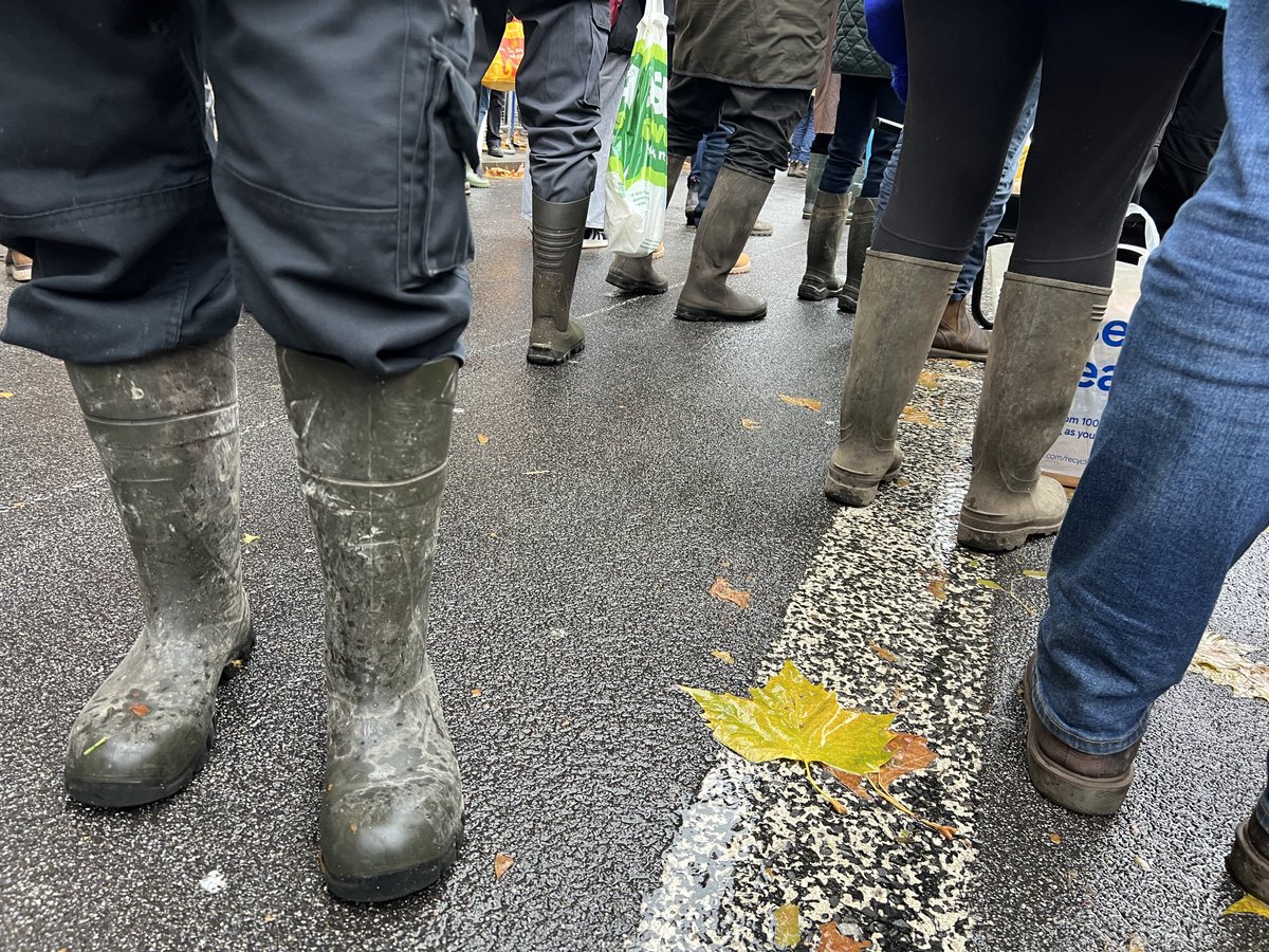 The footwear tells you this isn’t the normal protest group marching on Whitehall #farmersprotest