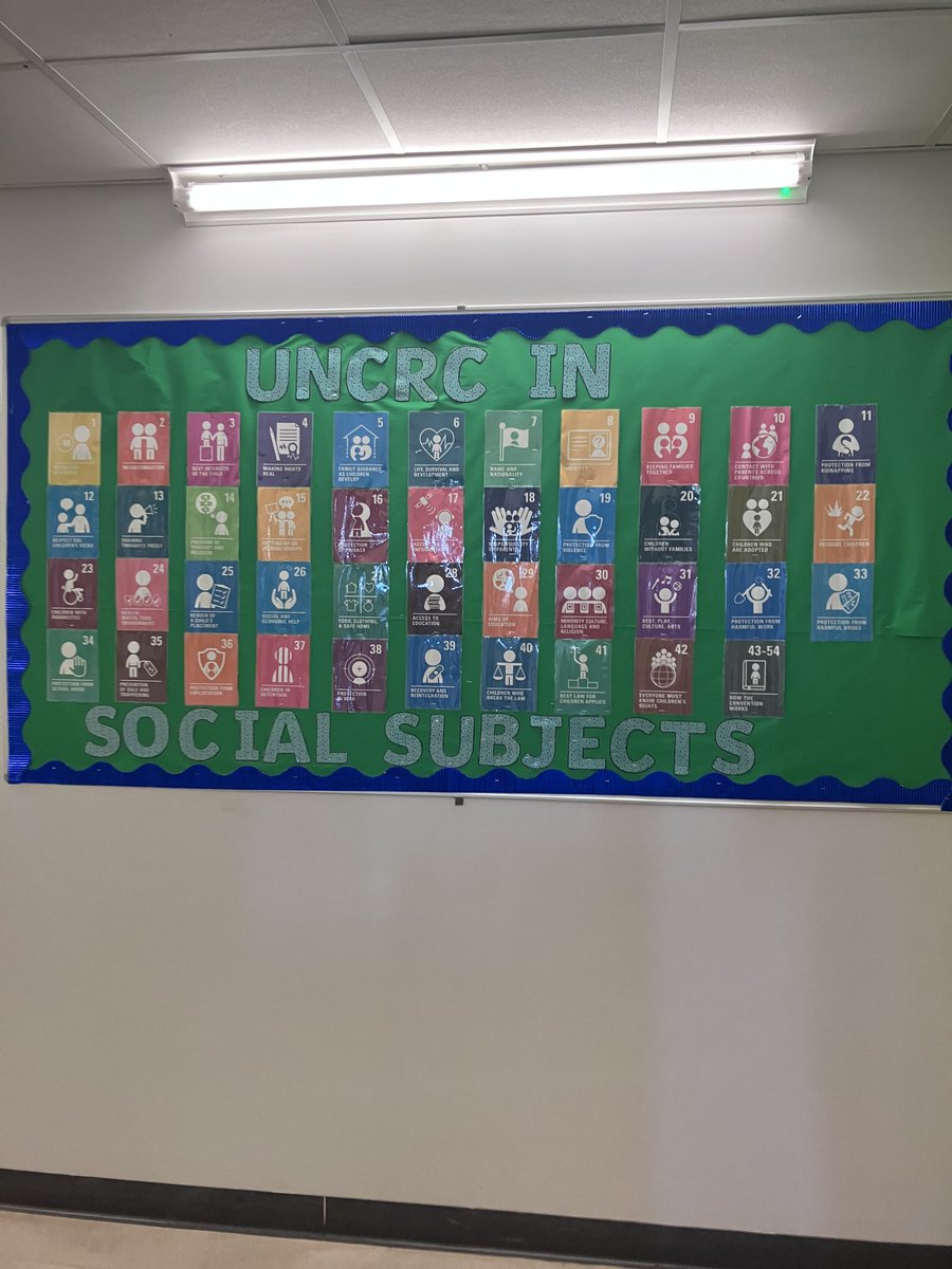 Another lovely display from Mrs Jackson and the faculty prefects! Social Subjects promoting the UNCRC rights of the child! 🌎🌐