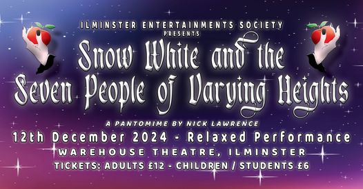 Don't forget that we have our 'relaxed performance' Pantomime on 12th December. This is specially adapted to be more inclusive and accessible to audiences who might find the typical sensory and social environment of theatre challenging.  seaty.co.uk/snowrelaxed