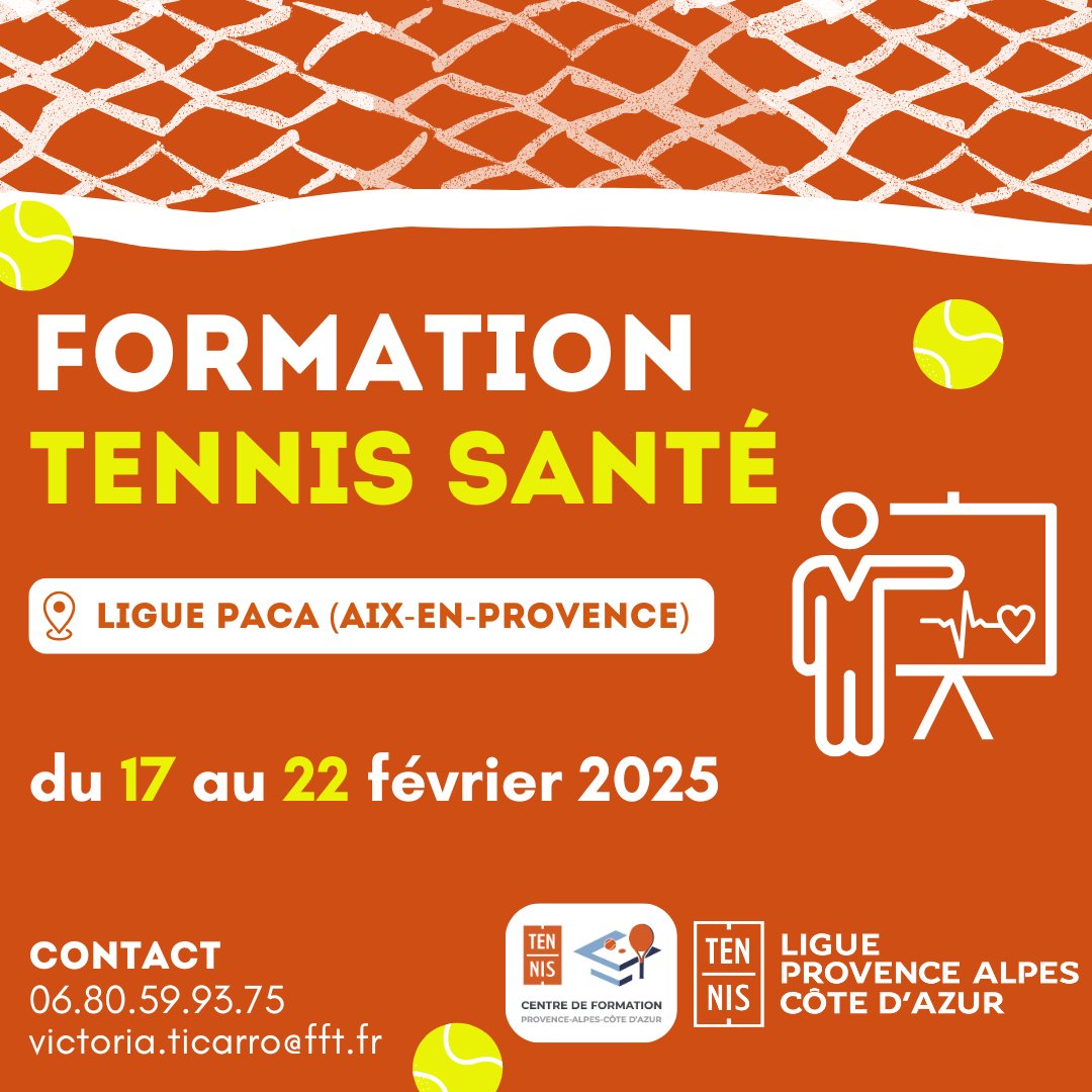 LiguePacaTennis's tweet photo. 🚨 CHANGEMENT DE DATE 🚨

🎓 Formation 𝐓𝐞𝐧𝐧𝐢𝐬 𝐜𝐨𝐨𝐥𝐞𝐮𝐫 | 𝐦𝐨𝐝𝐮𝐥𝐞 𝐦𝐢𝐧𝐢 𝐭𝐞𝐧𝐧𝐢𝐬
📆 𝐝𝐮 𝟏𝟕 𝐚𝐮 𝟐𝟐 ��𝐞́𝐯𝐫𝐢𝐞𝐫 𝟐𝟎𝟐𝟓
📍 AS Rognac Tennis 19 mont du Belvédère 13340 Rognac
📄 Dossier d’inscription :   https://t.co/4W4kYgHRe7 https://t.co/iGHQe1Da6J