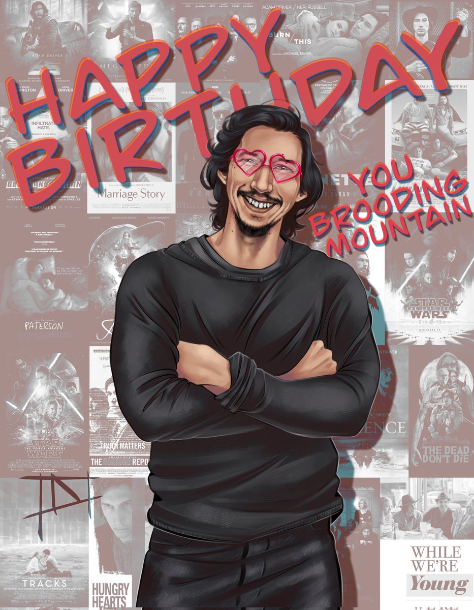 GizSkyriser's tweet photo. Happy international Adam Driver day!!! 🥳 Here's my traditional art with the b-day boy, may he live long and prosper 🎉 https://t.co/PU3B3Re3uR