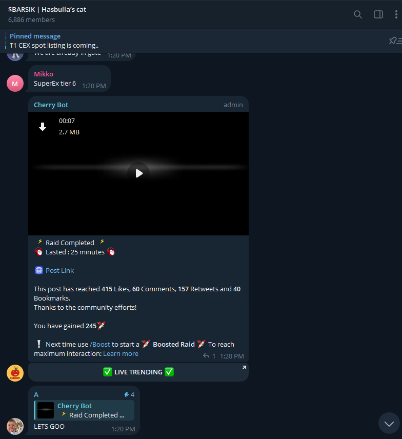 cherrytgbot's tweet image. #CherryAI is becoming the go-to for top projects! 

Big tokens like @BarsikOnSolana are actively leveraging Cherry Raids and other powerful features to maximize exposure. Join the movement and see how Cherry tools boost engagement and visibility! 🍒