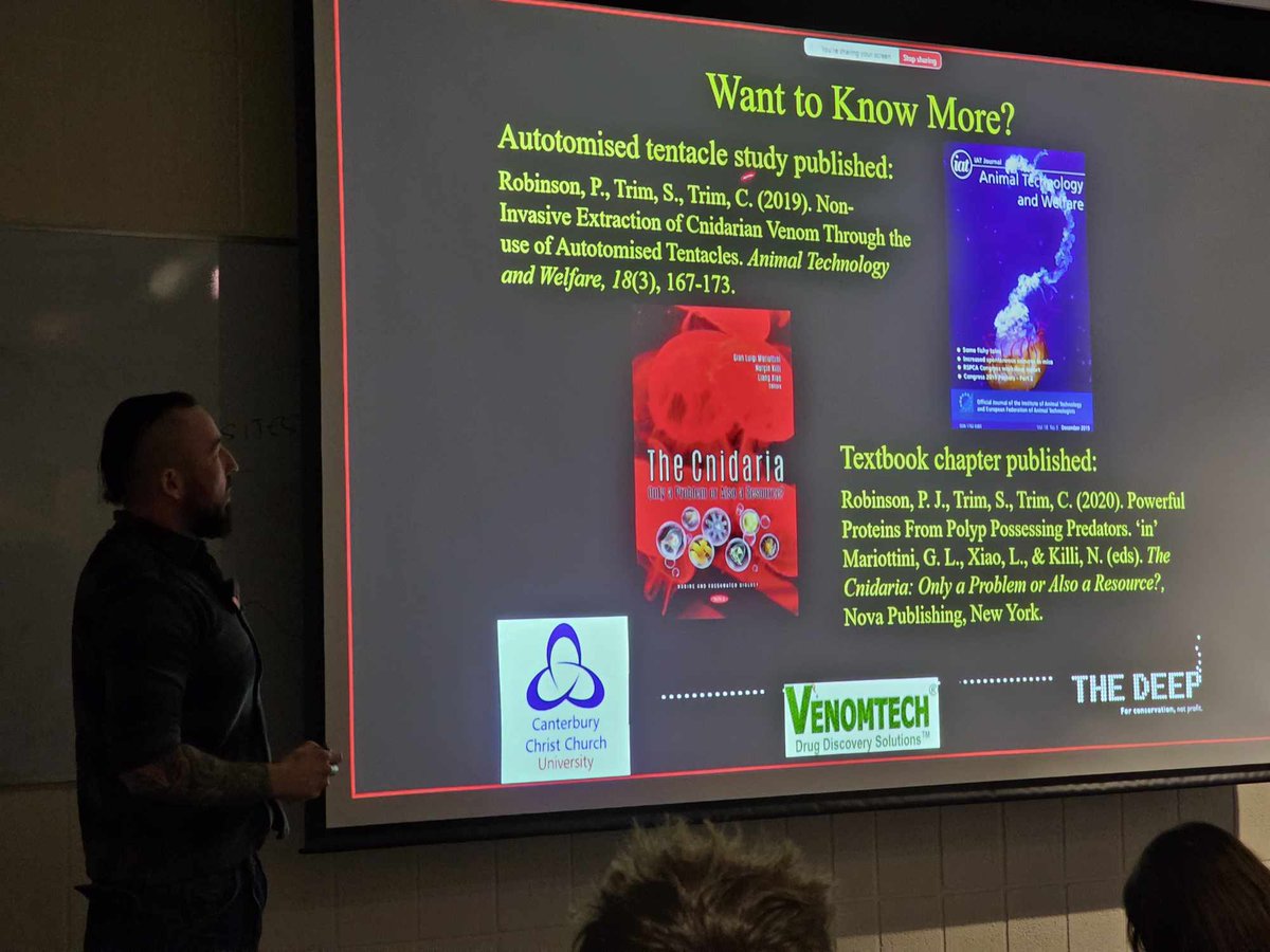 Phill Robinson (@the_cnerdarian) on Twitter photo On Saturday I was invited to present some of my research at the <a href="/BangorHerpSoc/">Bangor Herp Soc</a> Venom Day conference. There were some awesome talks, and mine seemed to generate some good interest. It's given me a bit of motivation to actually get the work I have been sitting on published asap! On Saturday I was invited to present some of my research at the <a href="/BangorHerpSoc/">Bangor Herp Soc</a> Venom Day conference. There were some awesome talks, and mine seemed to generate some good interest. It's given me a bit of motivation to actually get the work I have been sitting on published asap!