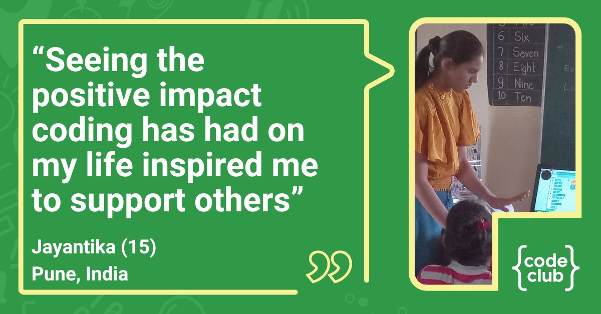 Jayantika is a young coding star! ✨
From rural India, she's sharing her skills with others and building a brighter future for her community.

Check out her story: rpf.io/jayantika-inte…

#CodeClubIndia