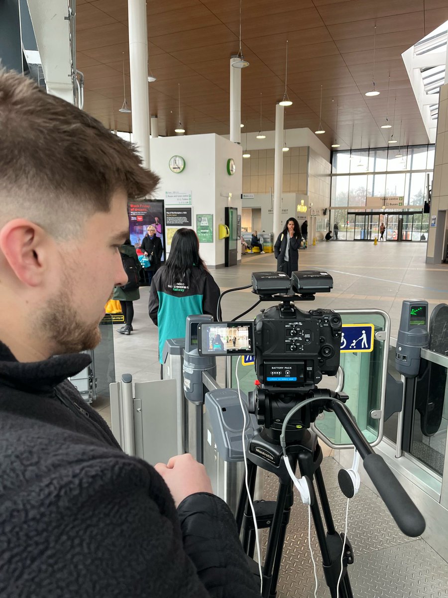 All the glamour of Northampton Station this morning as we start filming on a new safety training video: buff.ly/3OeyAoz