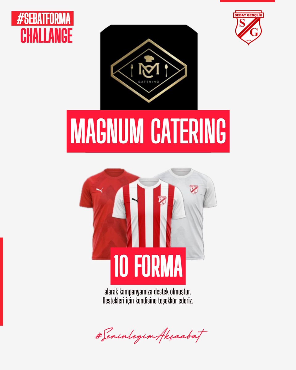 Magnum Catering, 10 forma alarak kampanyamıza destek olmuştur. Destekleri için kendilerine teşekkür ederiz