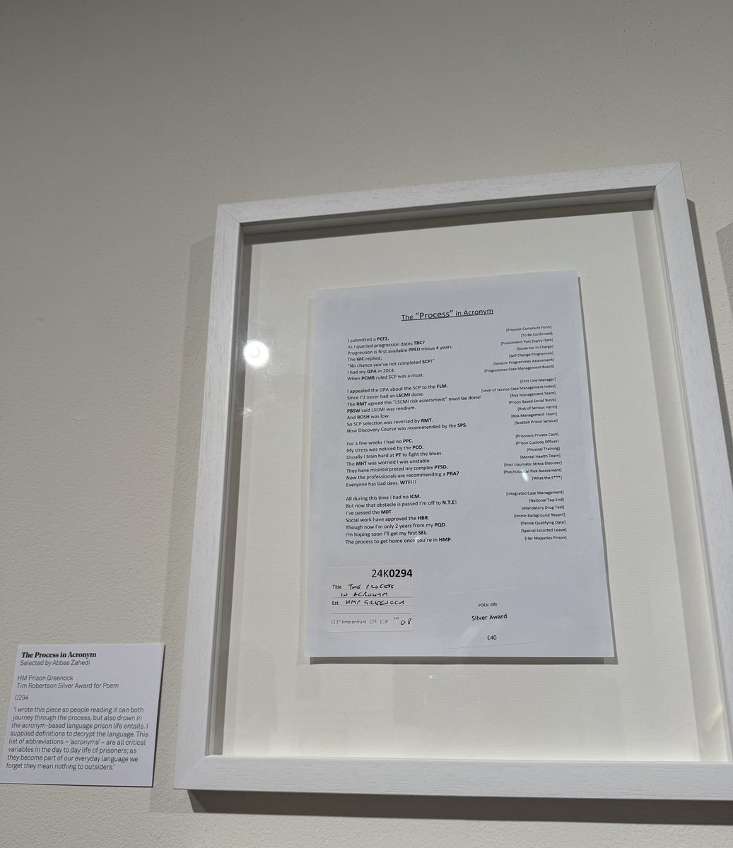 .<a href="/KoestlerArts/">Koestler Arts</a> always thought provoking.  It’s good to be able to provide feedback that goes directly to the artist. This poem is a reminder of how much jargon is used and leaving us to consider the impact.