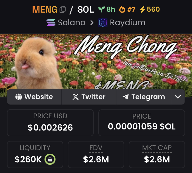 metejorr's tweet photo. If there's anything that's going to a billion then its $MENG

Its the cutest and the most viral bunny on the internet  With over 16 million followers on tiktok

This hands down is the easiest cook rn so if you missed $BILLY then this is the golden play for you

Don't sleep on it. https://t.co/O9S067zuAb