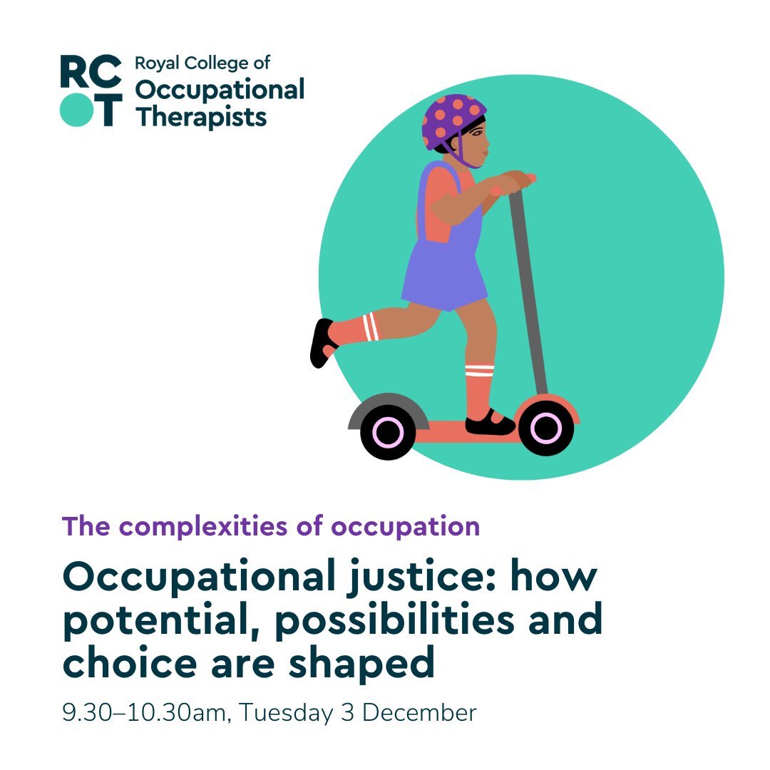 At the next lecture in our complexities of occupation series, Dr Claire Hart will be discussing occupational justice. 

🗓️ Join us, 9.30–10.30am, Tuesday 3 December.
🎟️ Confirm your space: loom.ly/uOmB5vw