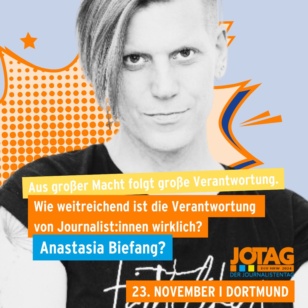 DJV NRW (@djv_nrw) on Twitter photo Keynote! @AnaBiefang ist die erste Transgender-Kommandeurin und Oberstleutnant der <a href="/bundeswehrInfo/">Bundeswehr</a>. Am Journalistentag gibt sie Einblicke in ihren Werdegang und erzählt von ihrem Einsatz für Diskriminierungsfreiheit. #jotag24: Samstag, 23.11., Dortmund: journalistentag.de Keynote! @AnaBiefang ist die erste Transgender-Kommandeurin und Oberstleutnant der <a href="/bundeswehrInfo/">Bundeswehr</a>. Am Journalistentag gibt sie Einblicke in ihren Werdegang und erzählt von ihrem Einsatz für Diskriminierungsfreiheit. #jotag24: Samstag, 23.11., Dortmund: journalistentag.de