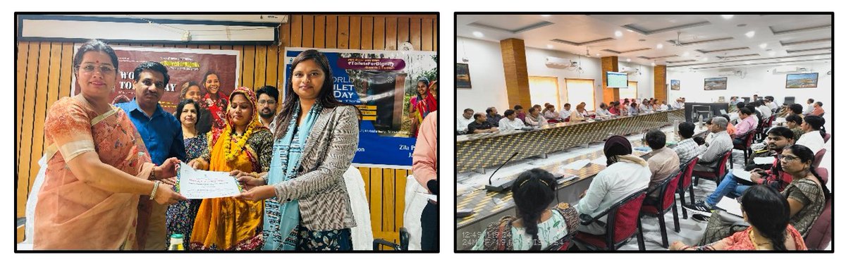 Launch of “Hamara Shauchalaya: Hamara Samman” Campaign on World Toilet Day-2024 in States and Districts
#शौचालय_संवारें_जीवन_निहारें
#ToiletsForDignity
#DWSM_Meetings
#Toilets_Cleanings
#sanction_for_IHHLs
#Awareness 
#Swachhata_sanwad