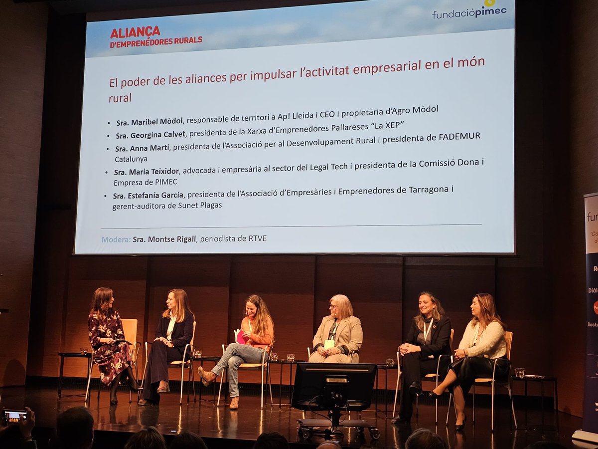 Avui en el #diainternacionaldeladonaemprenedora som a Lleida donant suport a “L’aliança d’emprenedores rurals” <a href="/PIMEC/">Pimec</a> <a href="/fademur/">FADEMUR</a>