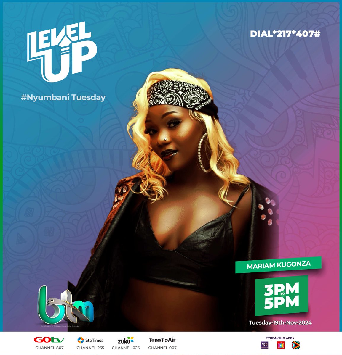 levelupbtmtv's tweet photo. .
DOUBLE PRESS UP. @spydamcUg X @mariamkugonza catch the minute 3-01-00pm

tgag ! #sheebah,#missuniverse2024,#whatsApp https://t.co/mbBuOjKNYx