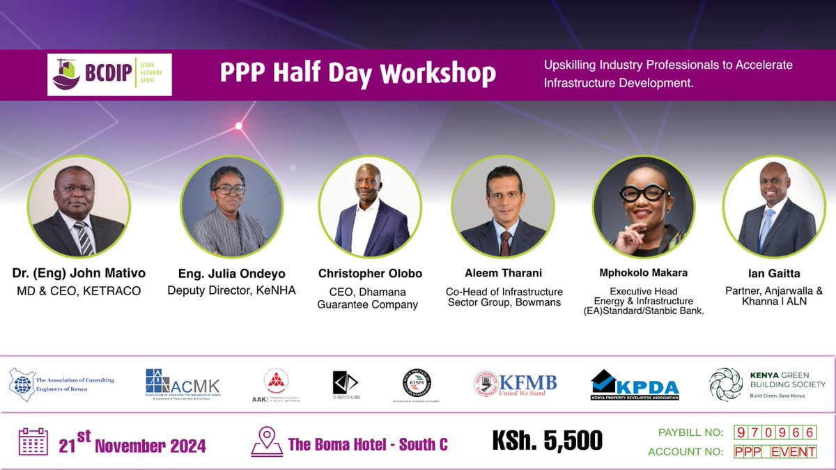 Only a few days left to sign up. Don't miss out. 

When: 🗓️ Thursday, 21 Nov 2024 | 7am to 12:30pm
Where: 📍 Boma Hotel - South C, Nairobi  Please use this link to sign up:
 tinyurl.com/439est3r