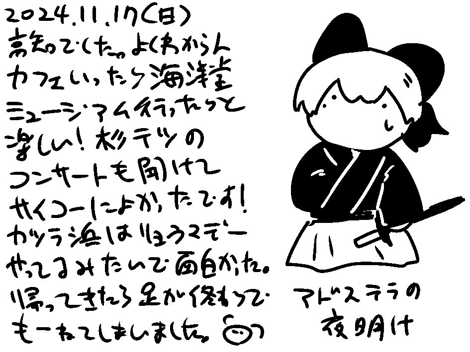 今日の日記です 
今日どころではない 