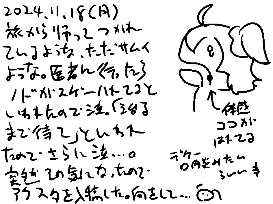 今日の日記です 
今日どころではない 