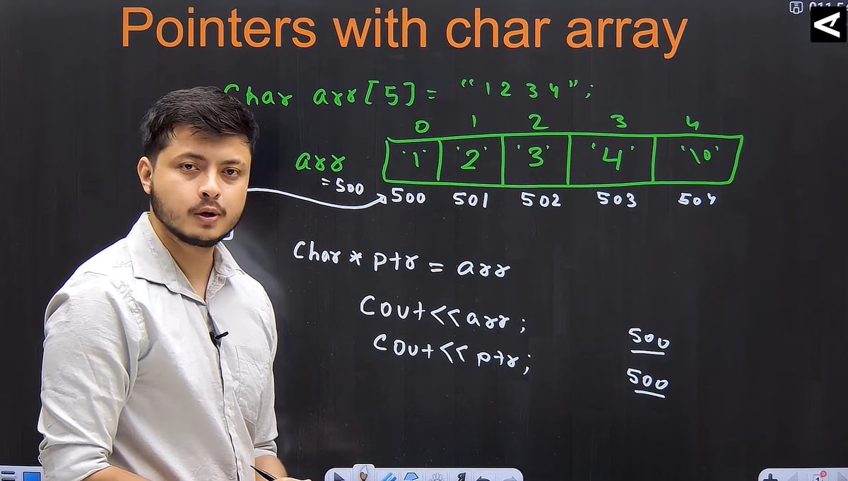 RAKESHNISHAD22's tweet image. 19/11/24
Day 117 of my DSA challenge: Today, I explored pointers with char arrays, a fundamental topic in understanding memory manipulation and string handling in programming.#DSA #Pointers #CharArray #Coding #Learning #Programming