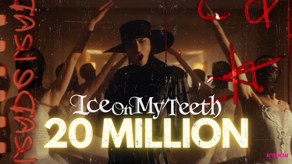 ATYstream's tweet photo. 「 ✦ 20.000.000 ✦ 」

Congratulations to #ATEEZ &amp; ATINYs! 'Ice On My Teeth' MV has reached 20.000.000 views in 4 days 12 hours &amp; 59 mins! 🧊🎉

— 👽 —
#GOLDENHOUR_Part2 #ATEEZ #에이티즈 #IceOnMyTeeth https://t.co/pxIYHpJ928