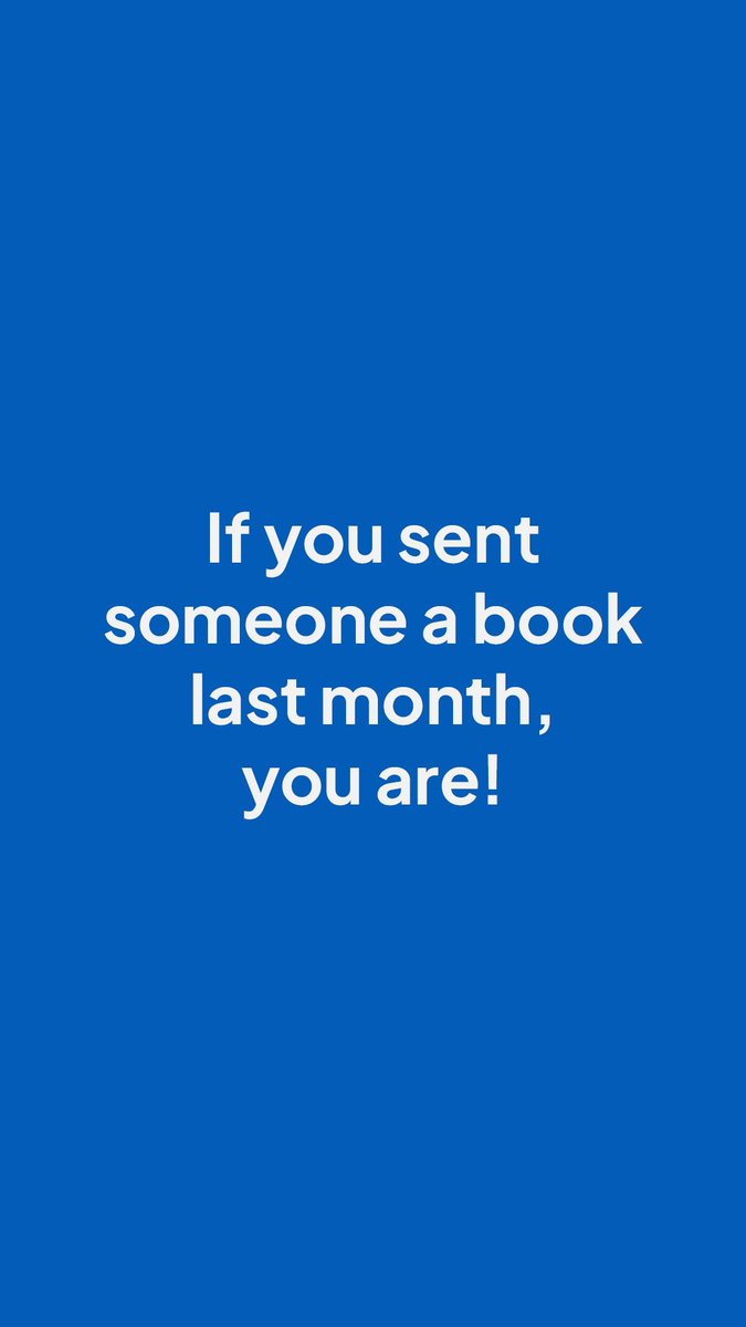 Are you part of the 0.004%? 

Send a book to a friend and join the cause! 📚