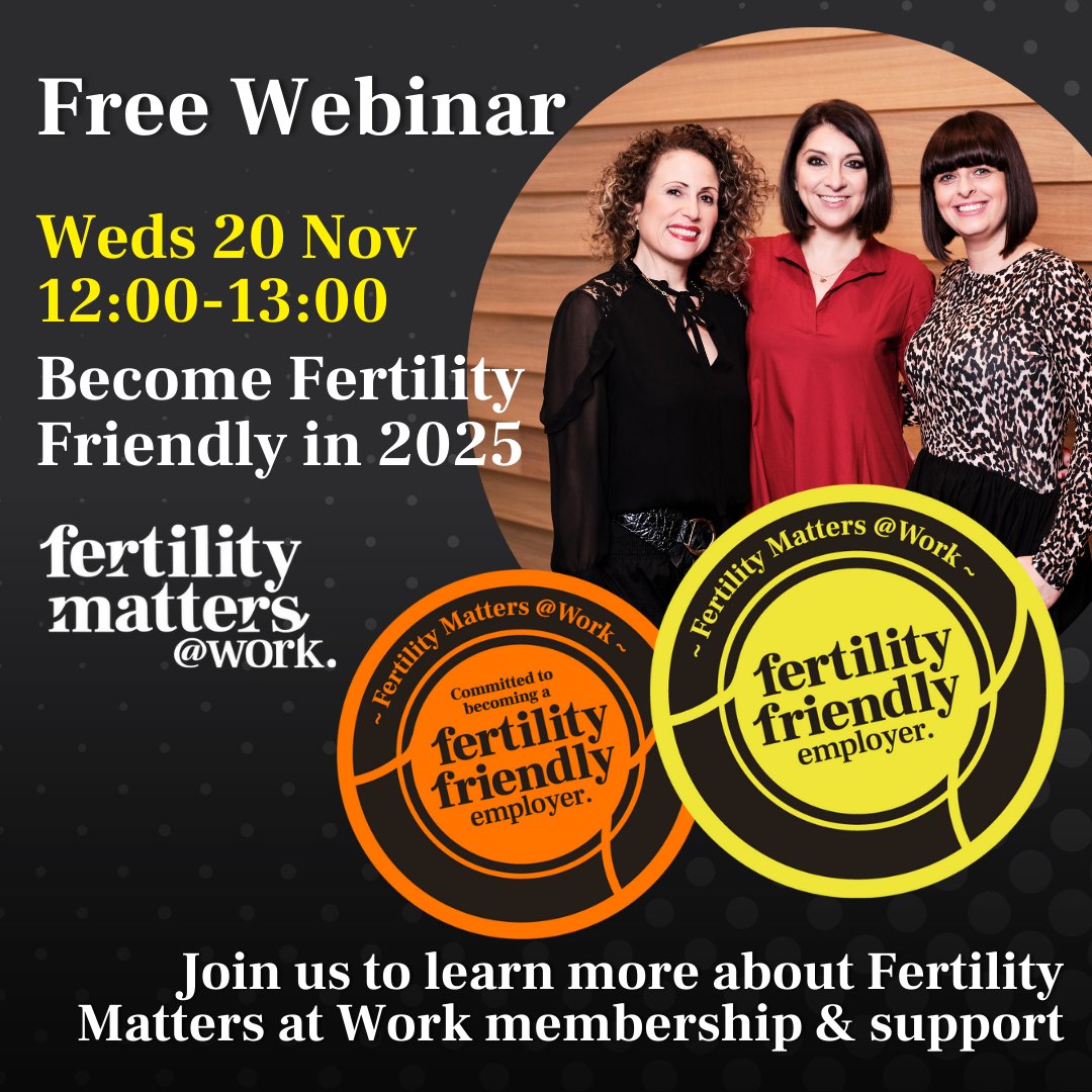 fertilitymattersatwork (@fertmatterswork) on Twitter photo Join us on Wednesday November 20th, 12:00 – 13:00 sharing how Fertility Matters at Work membership provides the tools, expert guidance, and resources you need to support employees on their fertility journeys. 
📅 Register now here: fertilitymattersatwork.com/november-2024-…" Join us on Wednesday November 20th, 12:00 – 13:00 sharing how Fertility Matters at Work membership provides the tools, expert guidance, and resources you need to support employees on their fertility journeys. 
📅 Register now here: fertilitymattersatwork.com/november-2024-…"