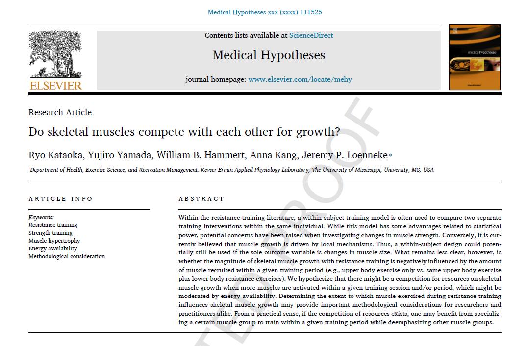 jploenneke's tweet photo. Do muscles compete with each other for muscle growth?

We discuss this idea, evidence for it, evidence against it, and how it might be tested in the future

#OleMissMuscle

Link: https://t.co/l7Z3afZNpr https://t.co/XKgpSTy0La