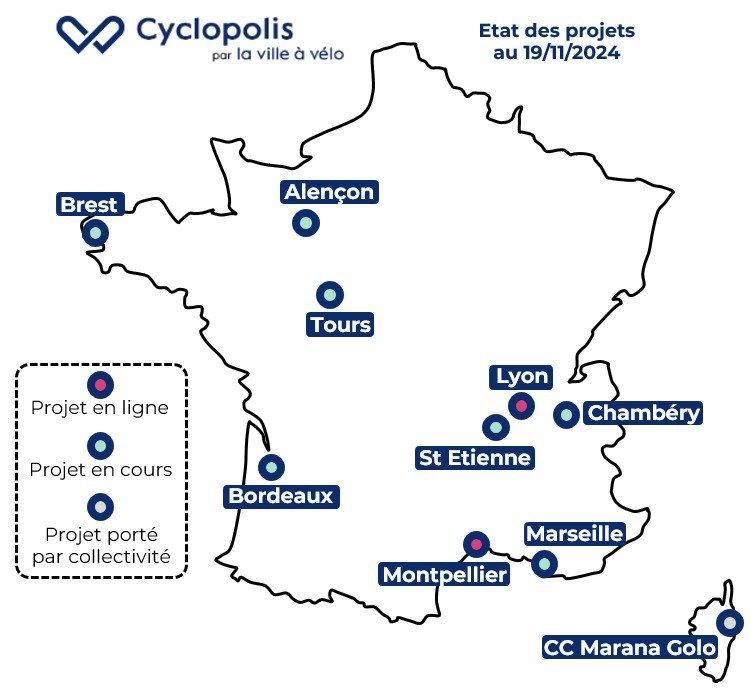 🤩🏆Notre plateforme #Cyclopolis primée aux Talents du Vélo 2024 @Villescyclables à l'occasion du salon des Maires! buff.ly/459tIaw

👉Outil de suivi des #VoiesLyonnaises
👉 Plusieurs 100aines de visites/j
👉🔟 essaimages en cours #OpenData

💙 à son créateur @bdemaegt 👏