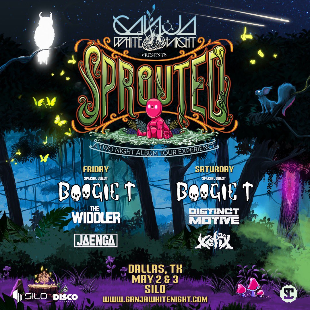 SiloDallas's tweet photo. Two Nights. Two Unique Sets. @GanjaWhiteNight brings the Sprouted Tour to SILO Dallas on Fri, May 2nd & Sat, May 3rd 🌱

Sign up for access to the presale & be entered for a chance to win 2 backstage passes → https://t.co/uHBDNXN4GP 

🎟: Presale begins Thurs, November 21st @ 10am CT