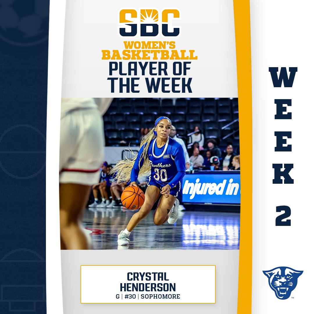 Sun Belt (@sunbelt) on Twitter photo ππππππ‘π π§ππ π¨π£π¦ππ§.
Crystal Henderson played a key role in <a href="/GSU_WBasketball/">GSU Women's Basketball</a>'s 66-60 upset over SEC foe Georgia. The sophomore totaled 17 points, five rebounds, four assists and three steals to earn #SunBeltWBB Player of the Week. βοΈ π
π° Β» ππππππ‘π π§ππ π¨π£π¦ππ§.
Crystal Henderson played a key role in <a href="/GSU_WBasketball/">GSU Women's Basketball</a>'s 66-60 upset over SEC foe Georgia. The sophomore totaled 17 points, five rebounds, four assists and three steals to earn #SunBeltWBB Player of the Week. βοΈ π
π° Β»