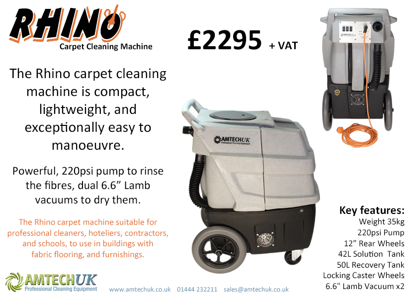 Amtech UK (@amtechu) on Twitter photo The Rhino carpet cleaning machine, powerful, compact, light, and easy to transport. For professional cleaners, hoteliers, contractors and schools to use in buildings with fabric flooring and furnishings. amtechuk.co.uk/shop/rhino-car… The Rhino carpet cleaning machine, powerful, compact, light, and easy to transport. For professional cleaners, hoteliers, contractors and schools to use in buildings with fabric flooring and furnishings. amtechuk.co.uk/shop/rhino-car…