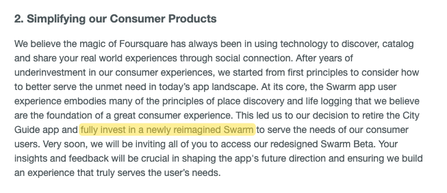 Jason Goldlist (@goldlist) on Twitter photo Anyone else still using <a href="/SwarmApp/">Foursquare Swarm</a> and as excited about me at this news?!
PS - here's my first piece of feedback for <a href="/GaryLittleFSQ/">Gary Little</a>: please don't change "Superuser" to "Placemaker" Anyone else still using <a href="/SwarmApp/">Foursquare Swarm</a> and as excited about me at this news?!
PS - here's my first piece of feedback for <a href="/GaryLittleFSQ/">Gary Little</a>: please don't change "Superuser" to "Placemaker"