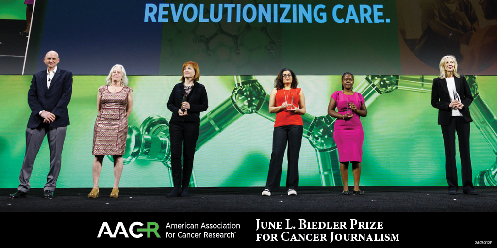 AACR's tweet photo. Apply by December 9 for the 2025 AACR June L. Biedler Prize for Cancer Journalism. This $5,000 prize honors journalists for coverage that enhances the public’s understanding of cancer. Learn more: https://t.co/yYdmAWwtLc https://t.co/EkIV6kswVN