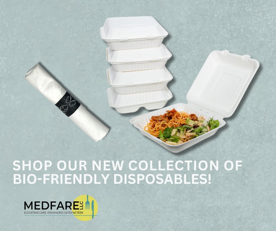 MedFareLLC's tweet image. Disposable Tableware🍽️ 
Streamline your service with our bio-friendly disposable tableware! Quick setup and easy cleanup enhance efficiency for your team. Shop our new collection today! 🌿 #DisposableTableware #MedFare