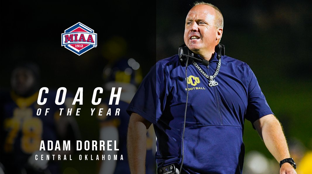The MIAA (@themiaa) on Twitter photo Congratulations to <a href="/ucobronchofb/">UCO Football</a> head coach Adam Dorrel on being named the πππΌπΌ πΎππΌπΎπ ππ πππ πππΌπ π
‡οΈ
π° bit.ly/40VhjIS
#BringYourAGame Congratulations to <a href="/ucobronchofb/">UCO Football</a> head coach Adam Dorrel on being named the πππΌπΌ πΎππΌπΎπ ππ πππ πππΌπ π
‡οΈ
π° bit.ly/40VhjIS
#BringYourAGame