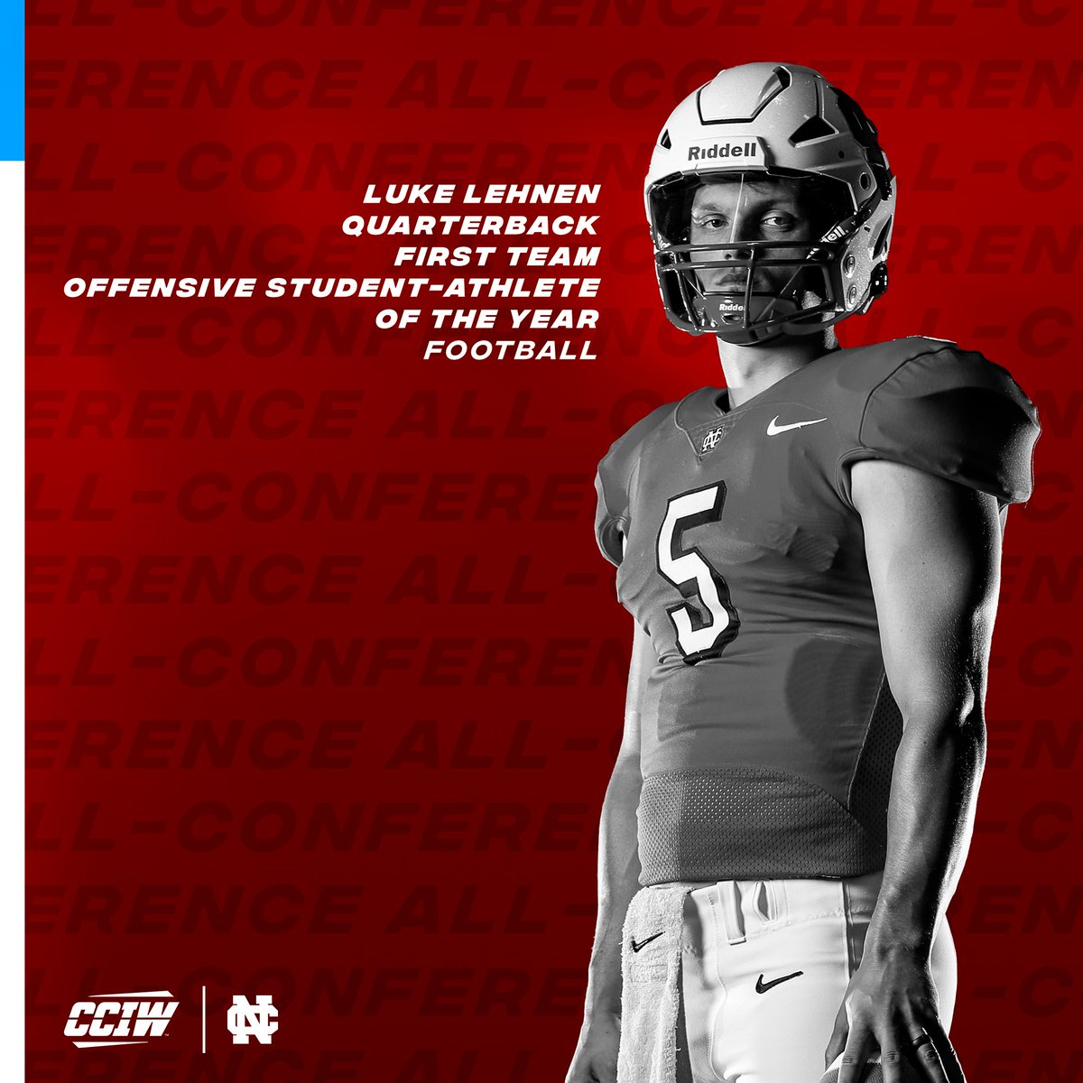 NCC_Athletics's tweet photo. After closing out a fourth straight @CCIW_Athletics title, @football_ncc has claimed a record-tying 19 All-CCIW selections including each of the conference's major individual awards.

The full list: https://t.co/EOkLKist80

#WeAreNC #d3fb 🏈 https://t.co/msGl0UWh1J