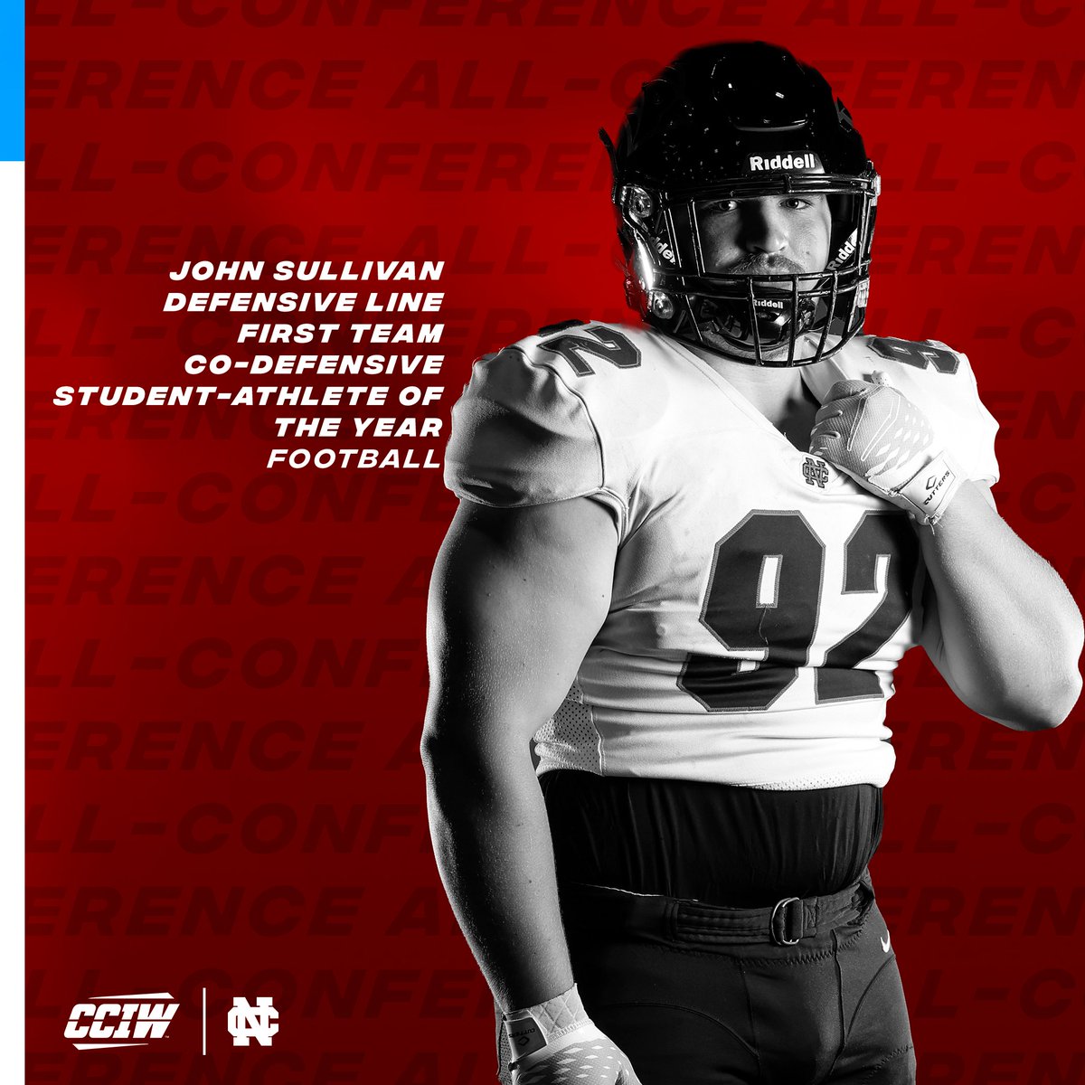 NCC_Athletics's tweet photo. After closing out a fourth straight @CCIW_Athletics title, @football_ncc has claimed a record-tying 19 All-CCIW selections including each of the conference's major individual awards.

The full list: https://t.co/EOkLKist80

#WeAreNC #d3fb 🏈 https://t.co/msGl0UWh1J