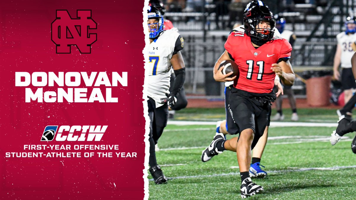 North Central freshman running back Donovan McNeal collected the CCIW First-Year Offensive Student-Athlete of the Year award.

McNeal, a freshman from Waukegan, Ill., finished as the league’s top rusher among newcomers with 422 rushing yards in seven league appearances.