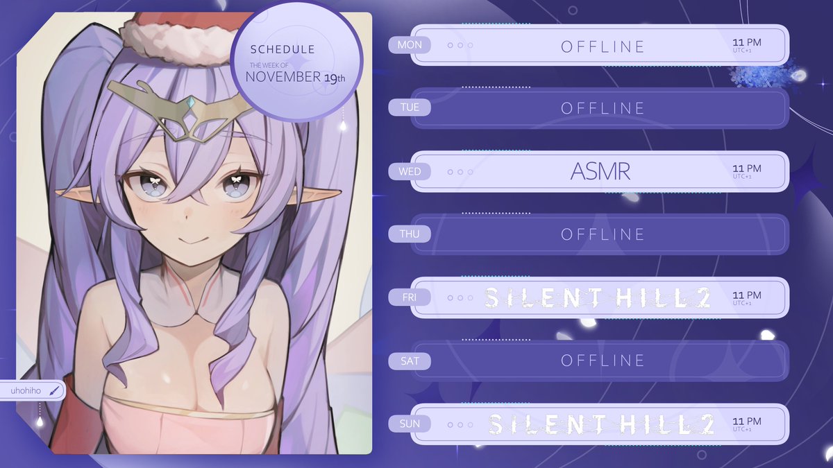 69__Eli's tweet photo. 【 ⟣ SCHEDULE OF THE WEEK ⟣ 】            

📅Week of November 19th                                           

➡️https://t.co/QWDtBDfUIB https://t.co/QYHEWlWEnG